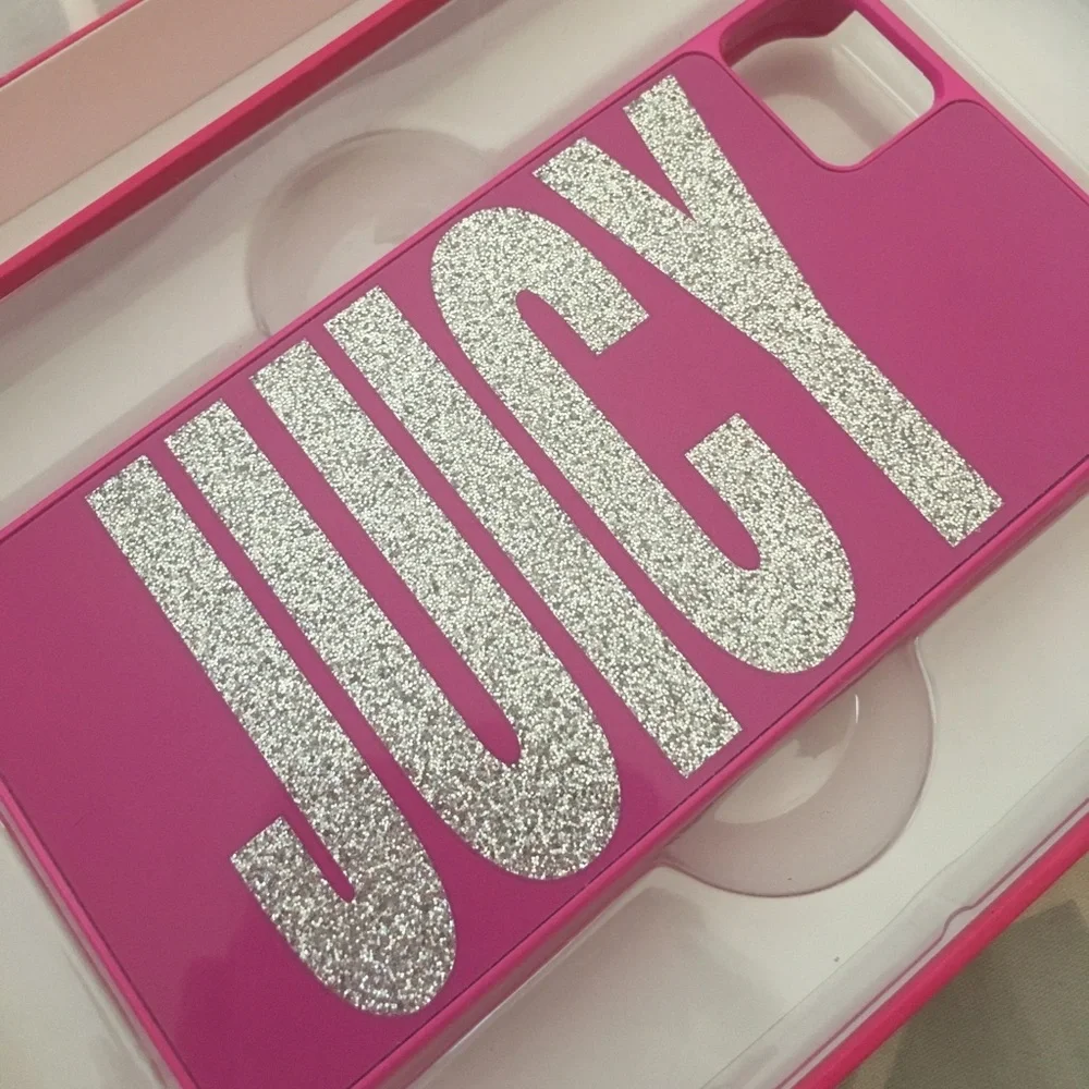 NWT Vintage Juicy Couture Pink Glitter Y2K iPhone 4/4S Case Deadstock